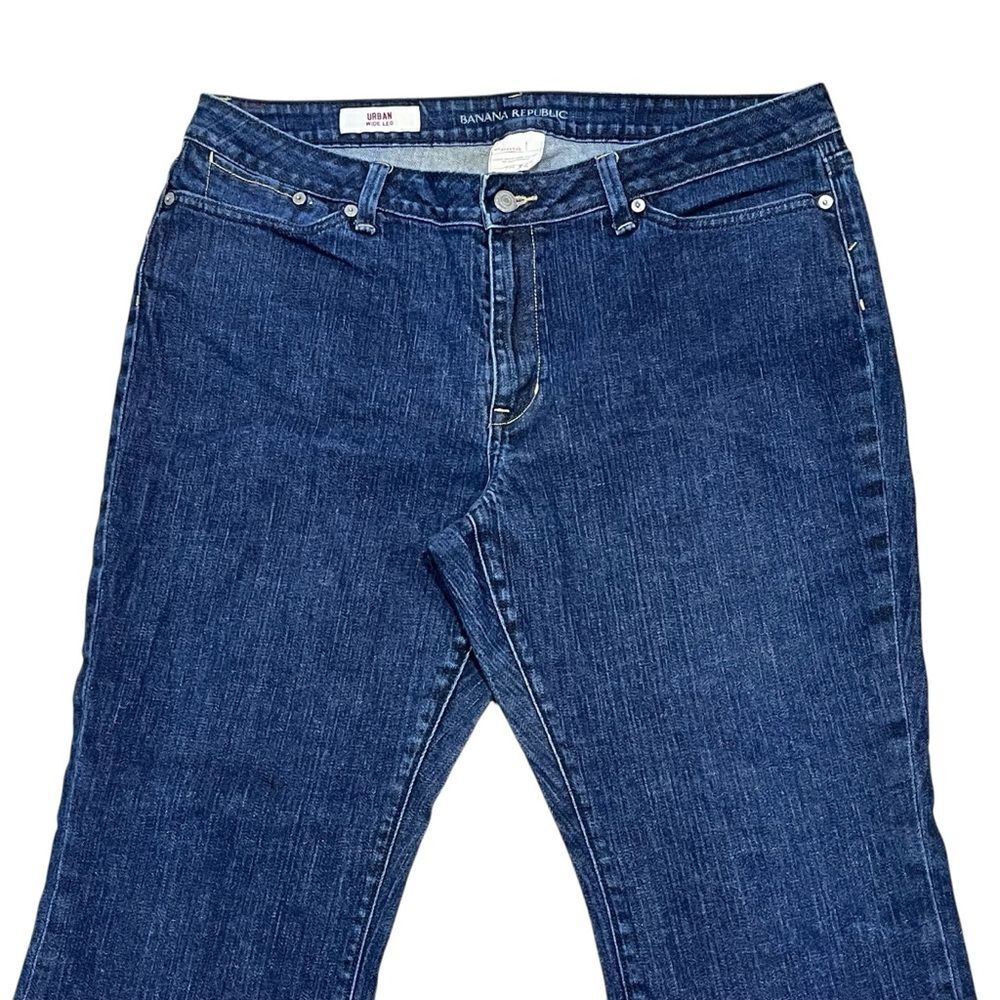 Banana Republic Wide Leg Jeans Urban Stretch Medium Wash Mid Rise Blue Denim - Picture 5 of 13